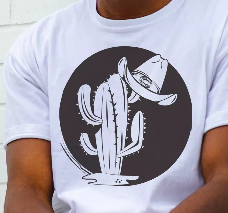 Camiseta cactus con sombrero - TenVinilo