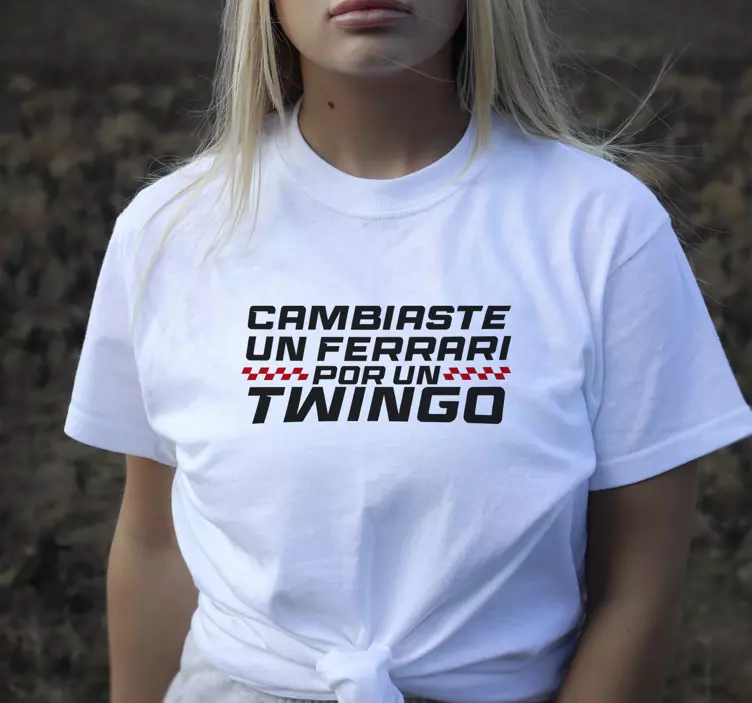 Camiseta Cambio Ferrari por Twingo - TenVinilo