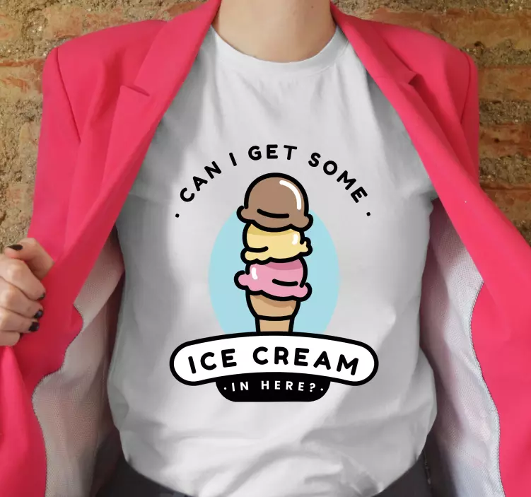 Camiseta cono de helado divertido - TenVinilo