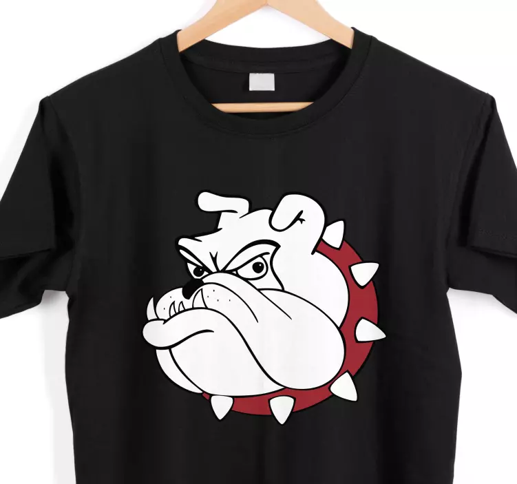 Camiseta personalizada de dibujos animados de bulldog - TenVinilo