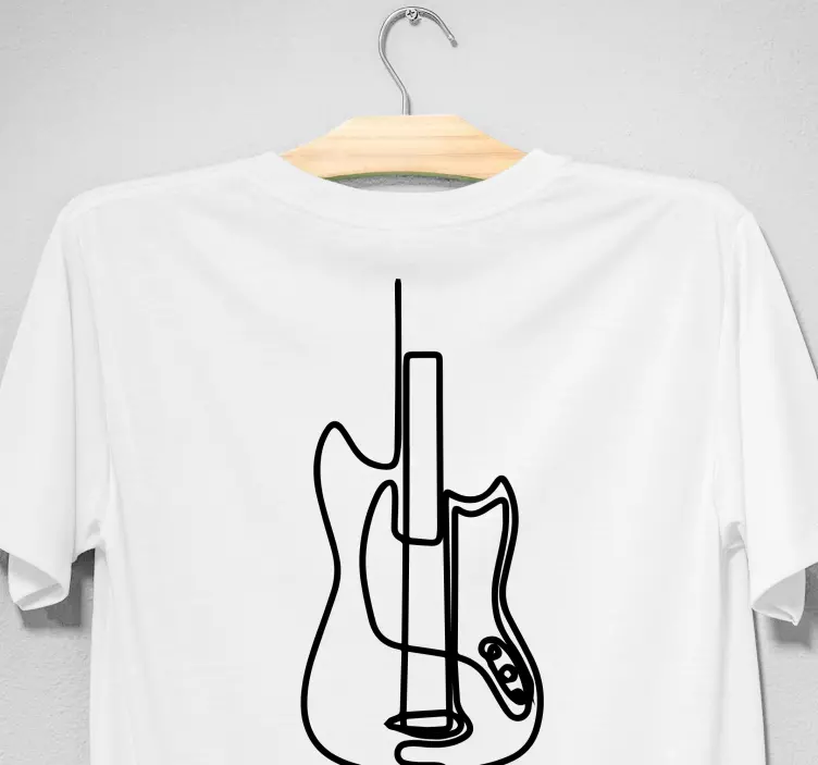 Camiseta personalizada minimalista de guitarra eléctrica - TenVinilo
