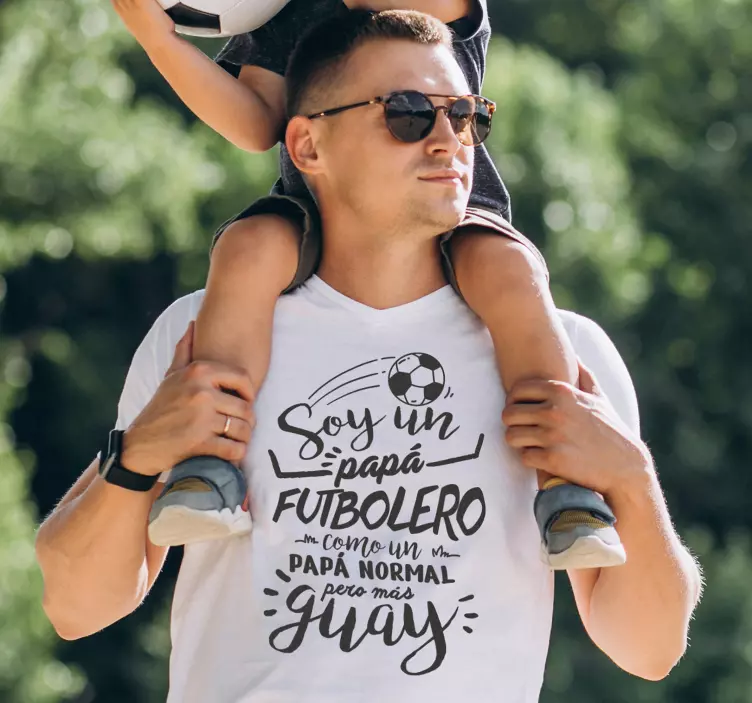 Camiseta día del padre soy un papá futbolero - TenVinilo