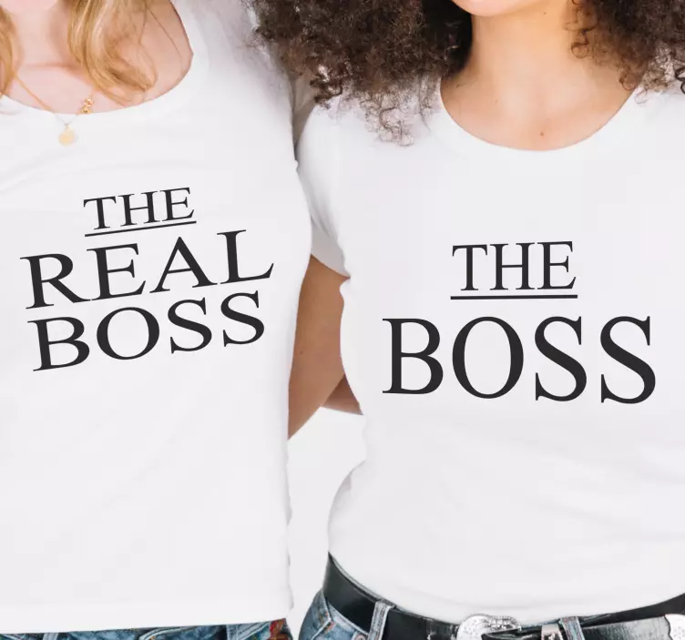 Camiseta madre e hija the real boss y the boss - TenVinilo