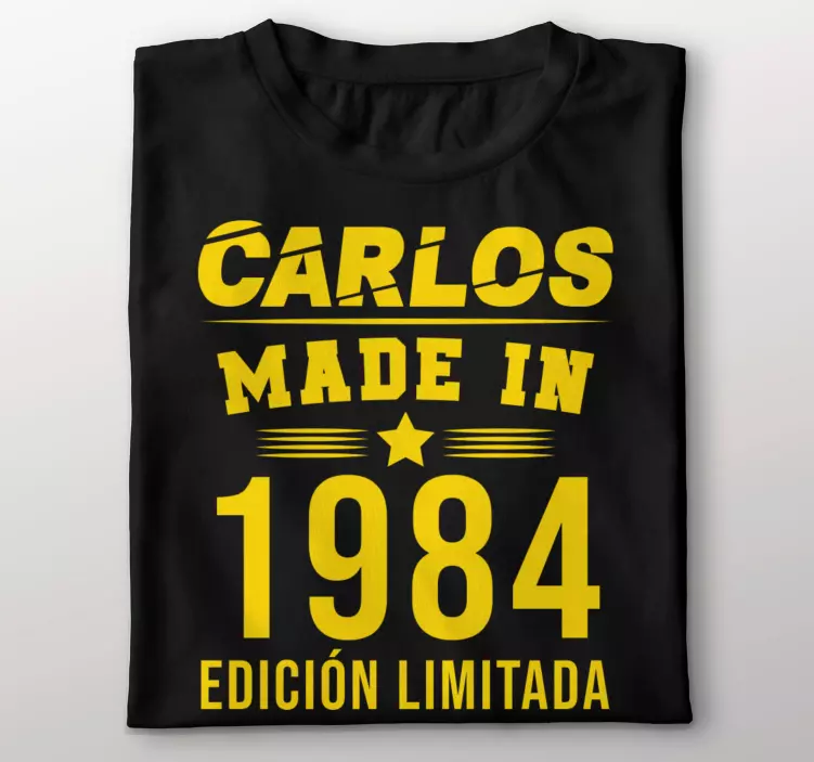 Camiseta personalizable edición limitada con antigüedad. - TenVinilo