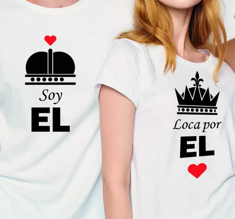 Camisetas parejas loca por el - TenVinilo