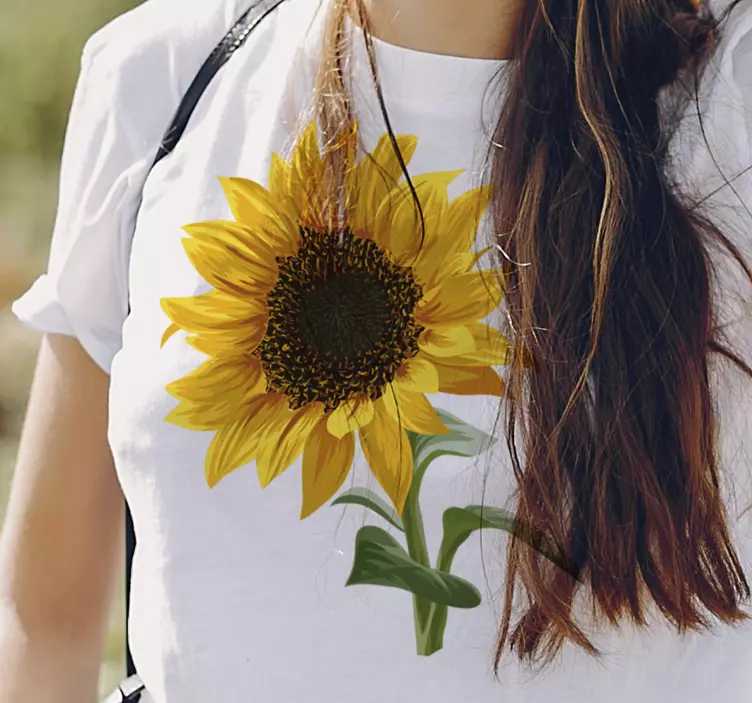 Hermosa camiseta de girasol - TenVinilo