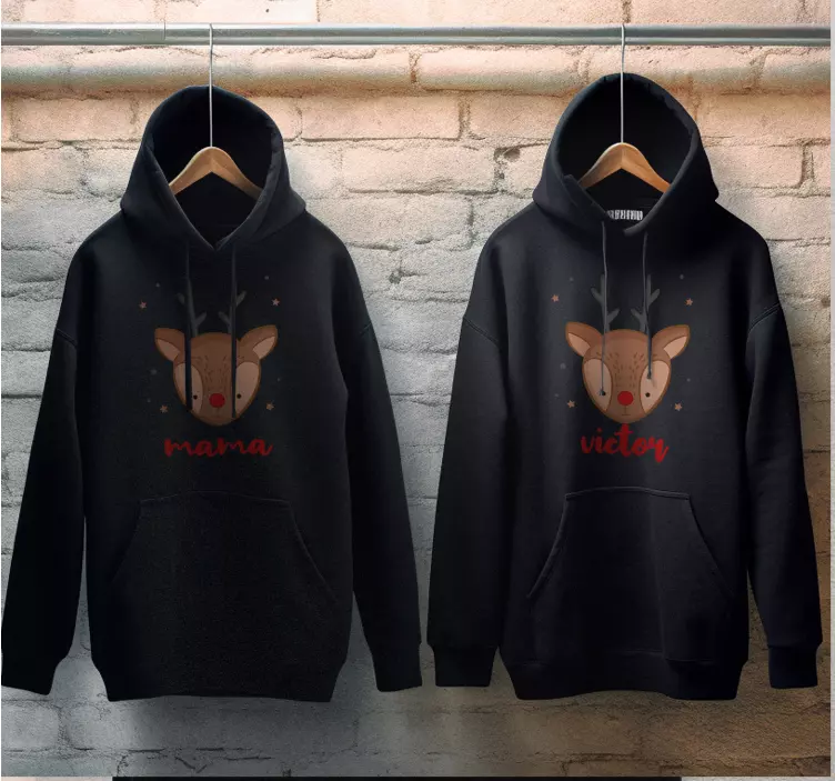 Sudadera reno de Navidad personalizable  - TenVinilo