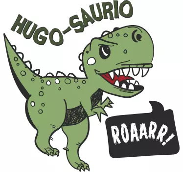 camiseta dinosaurio niño con nombre saurio - TenVinilo