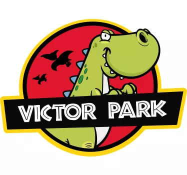 Camiseta dinosaurio parque jurásico con nombre - TenVinilo