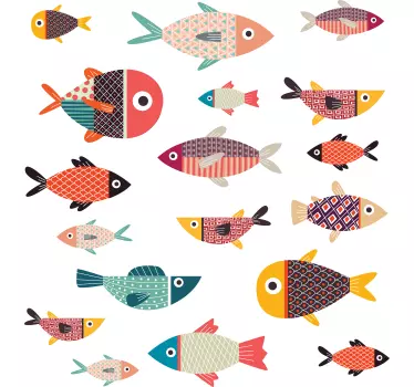 Camiseta niños marinera peces coloridos - TenVinilo