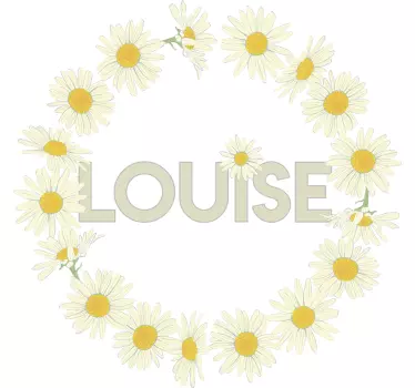 Camiseta personalizable círculo floral con nombre - TenVinilo