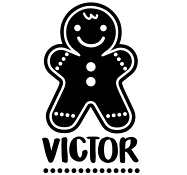 Camiseta navideña galleta navidad con nombre - TenVinilo