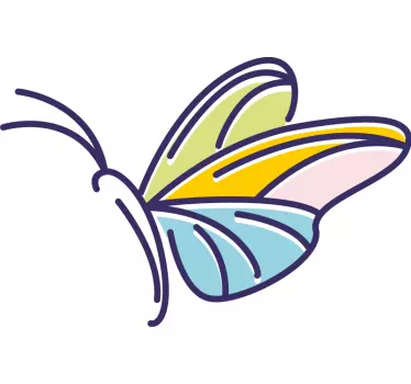 Camiseta niños diseño de mariposas coloridas - TenVinilo