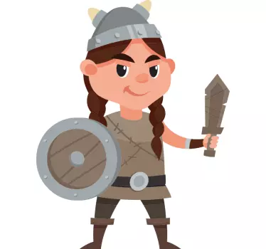 Camiseta niños Dibujo vikingo - TenVinilo
