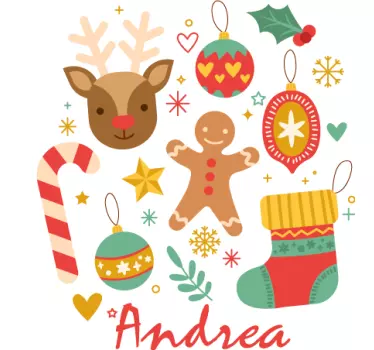 Camiseta de Navidad Reno personalizado - TenVinilo