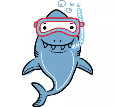 Camiseta niños Tiburon de buceo - TenVinilo