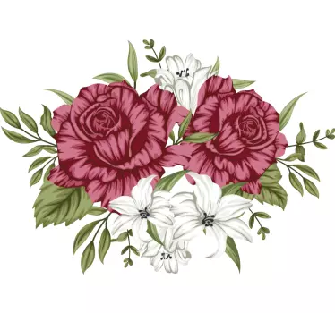 Camiseta niños acento floral rosa - TenVinilo