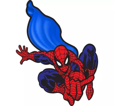 Camiseta niños Spiderman con repisa azul - TenVinilo