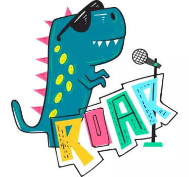 Camiseta niños dinosaurio genial cantando - TenVinilo