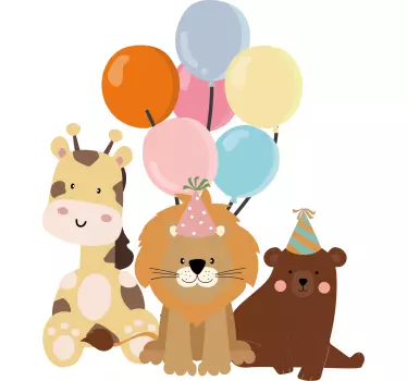 Camiseta niños diversión de cumpleaños con animales - TenVinilo