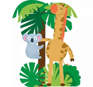 Camiseta niños Koalas abrazando a una jirafa - TenVinilo