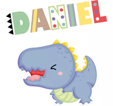 Camiseta niños Dinosaurio bebé con nombre personalizado - TenVinilo