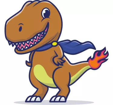 Camiseta niños personaje de dinosaurio genial - TenVinilo