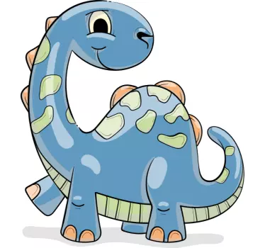 Camiseta niños Dibujos animados de dinosaurio azul - TenVinilo