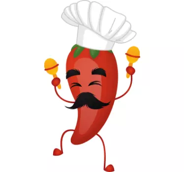 Camiseta niños chef feliz pimiento - TenVinilo