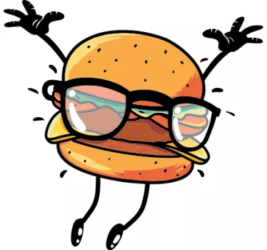Camiseta niños personaje de hamburguesa feliz - TenVinilo