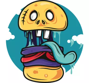 Camiseta niños personaje calavera juguetón - TenVinilo