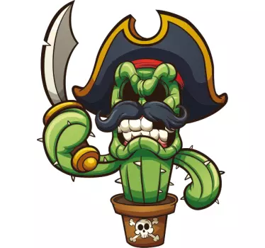 Camiseta niños personaje cactus pirata - TenVinilo