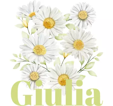 Camiseta personalizable gráfica floral personalizada - TenVinilo