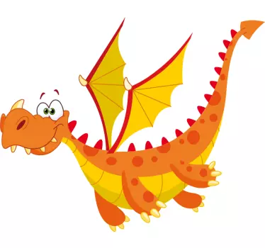 Camiseta niños dragón de dibujos animados alegre - TenVinilo