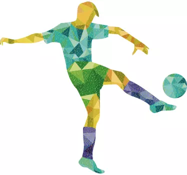 Camiseta niños jugador de fútbol colorido - TenVinilo