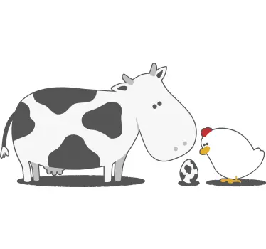 Camiseta niños Camiseta gallina y vaca - TenVinilo