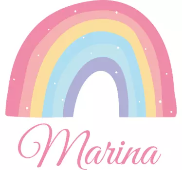 Camiseta niños Lindo arcoiris y nubes en colores pastel - TenVinilo