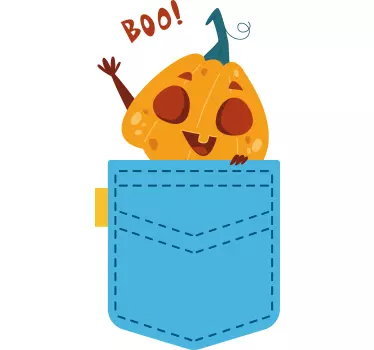 Camiseta niños abucheo de bolsillo de calabaza - TenVinilo