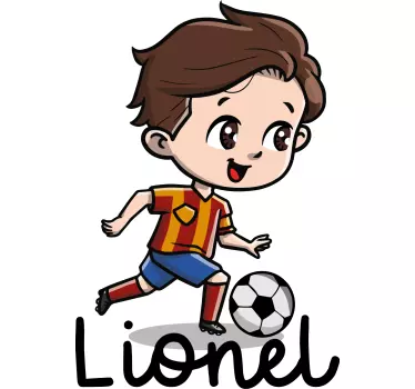 Camiseta niños jugador de fútbol lindo - TenVinilo