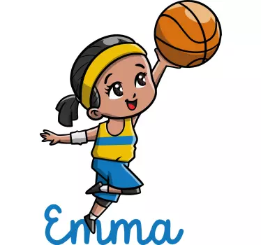 Camisetas personalizable Jugador de baloncesto chica - TenVinilo
