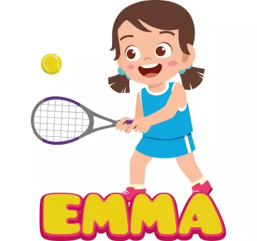 Camiseta niños jugador de tenis con nombre - TenVinilo
