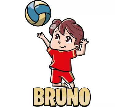 Camisetas personalizable Jugador de voleibol infantil - TenVinilo