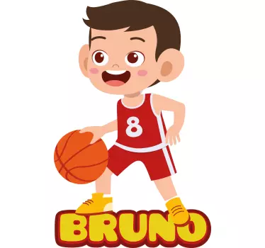 Camiseta niños jugador de baloncesto emocionado - TenVinilo