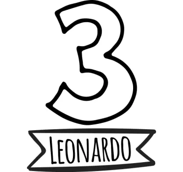 Camiseta niños cumpleaños número tres - TenVinilo