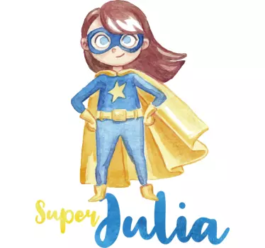 Camisetas personalizable Niña superhéroe personalizado - TenVinilo
