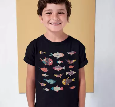 Camiseta niños marinera peces coloridos - TenVinilo