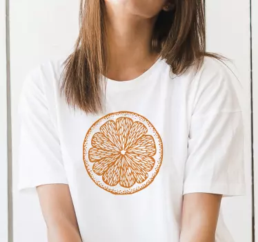 Camiseta motivo de rodaja de naranja - TenVinilo