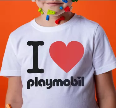 Camiseta niños amor ropa playmobil - TenVinilo