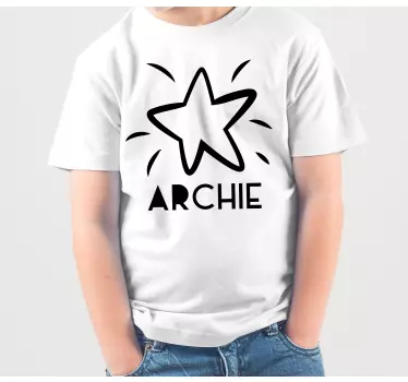 Camiseta niños archie con estrellas estampadas - TenVinilo