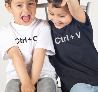 Camiseta niños control c y control v - TenVinilo